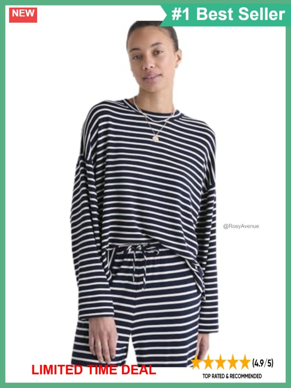 Dreamy Jersey Long Sleeve Crewneck Oversized Relaxed Fit Side Slit Pullover